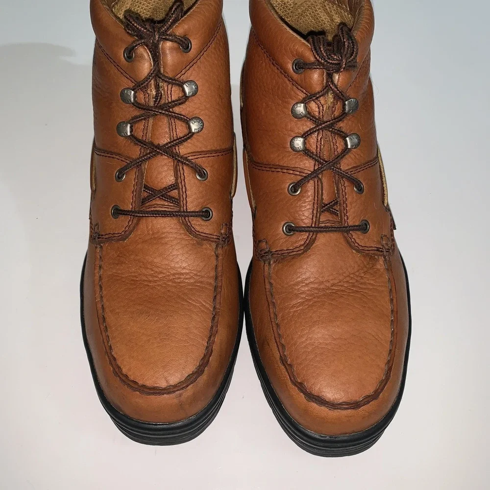 Wolverine Boots Mens 11.5 Brown Leather Chukka Ankle Work Steel Moc Toe W08404